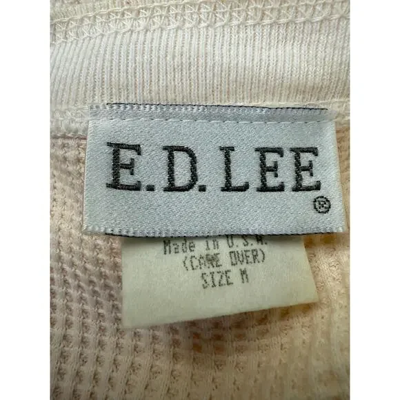 Vintage E.D. Lee Waffle Knit Dress Size Medium Made in the USA - Picture 6 of 8